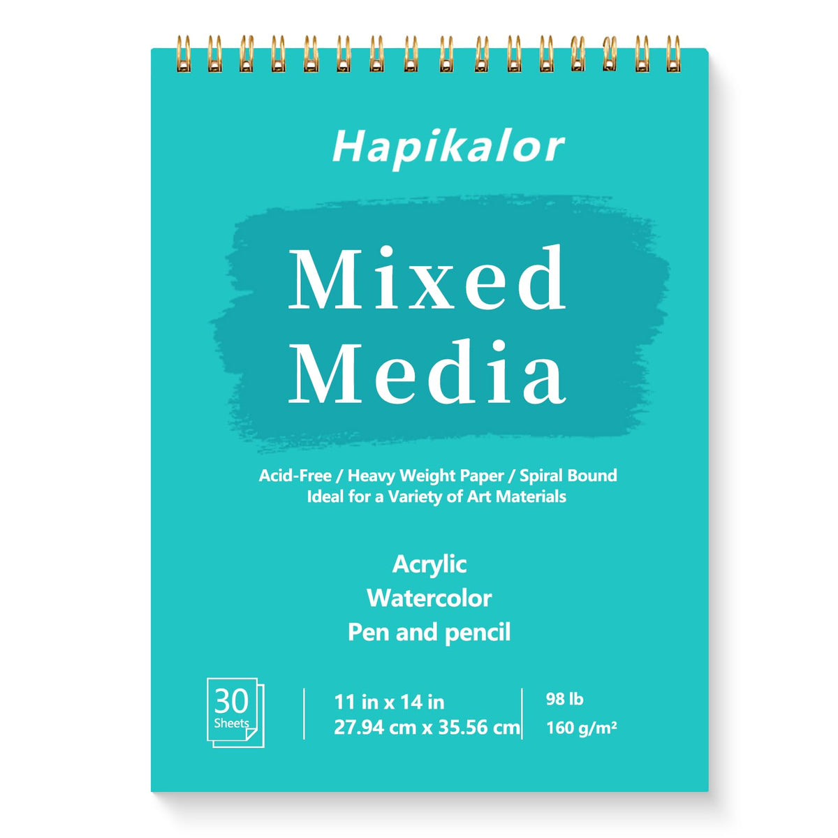 Mixed Media Sketchbook 9"x12" Multimedia Sketchbook, 30 Sheets Sketch Book