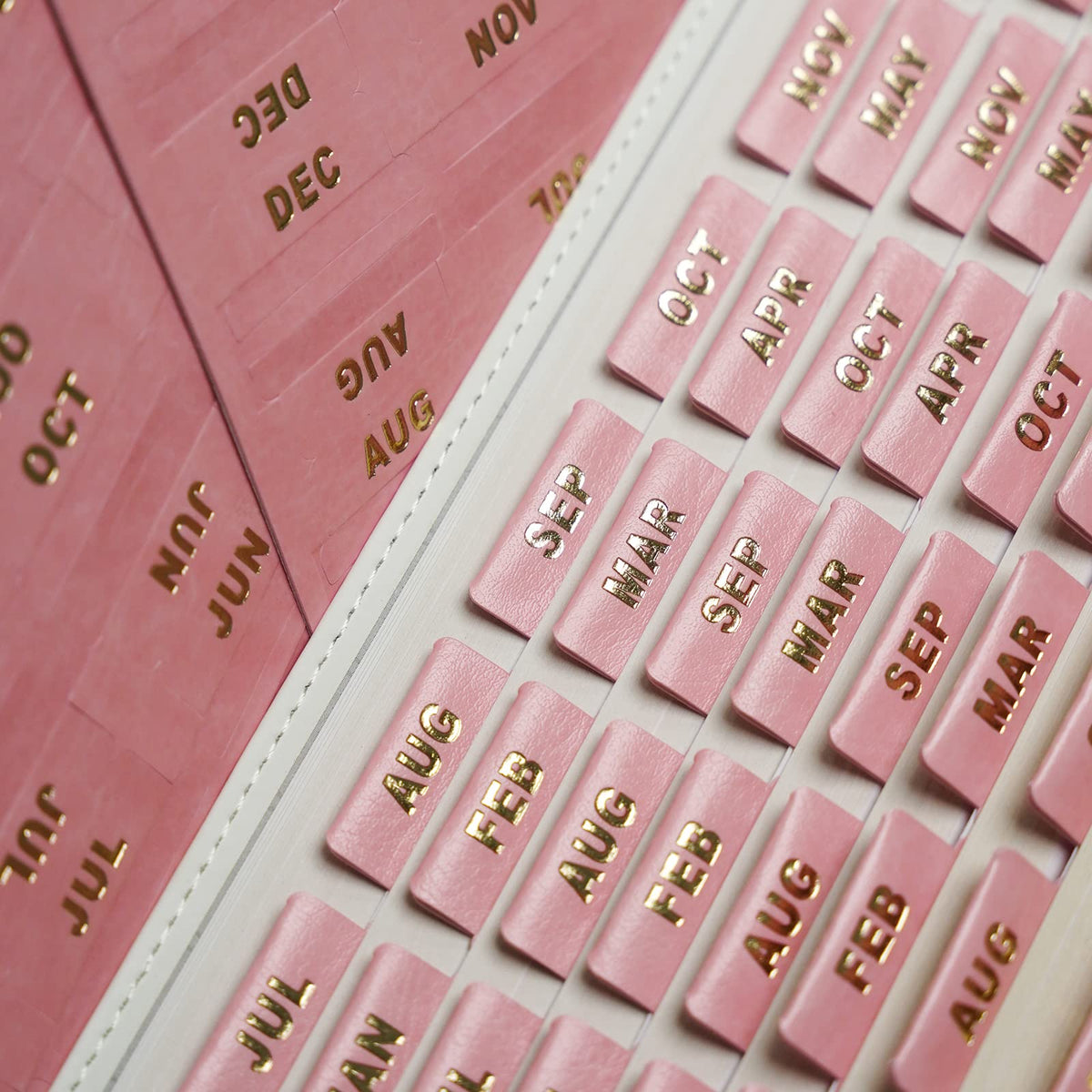 UPAFEXXI-Laminated Planner Monthly Tabs, 72 Stickers in Total