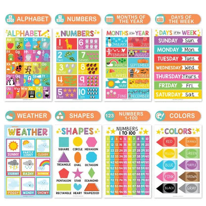 Hadley Designs Kindergarten Prep School Set, Preschool Learning Tool for Ages 3-5 with Busy Book, Days, Maps, Homeschool Toddler Activities Bundle Gift