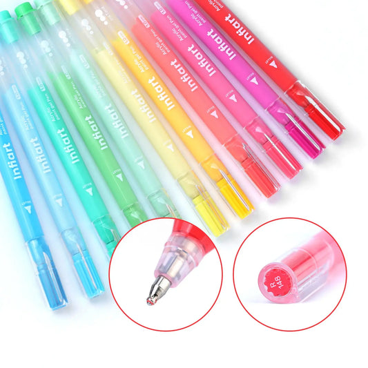 Infiart 60/80/120 Color Acrylic Paint Pens, Gel Ink Pen Set, 1mm Tip, Large Capacity, Ideal for Diaries, Cards, DIY Crafts, Coloring, Hand Drawing, Arts and Crafts Supplies