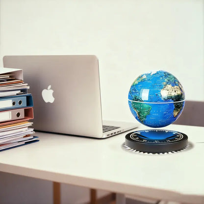 Magnetic Lev Float Globe, 360° Rotating World Map Desk Decor, Cool Tech Decor for Adults, Office Tabletop Accessory, Unique Gift (Home Improvement Lighting Accessory)