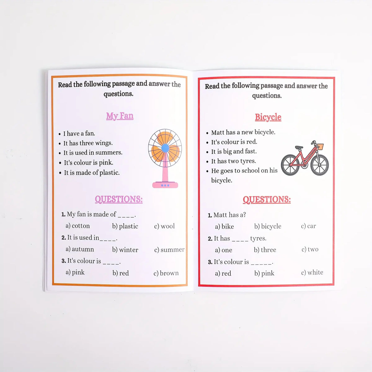 Reading Comprehension Workbook, Fun Stories & Activities, Enhance Literacy, Writing, Critical Thinking, Back-To-School Gift, Preschool Learning Materials, School Supplies, Study Materials