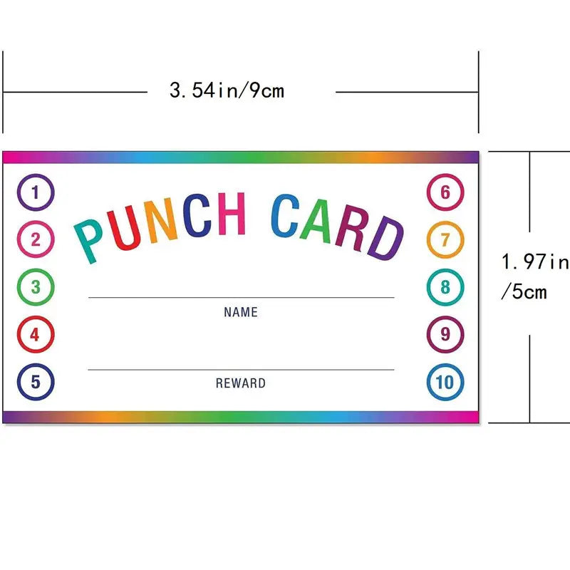 50 Pcs Punch Cards Numbers 1-10, Ideal for Classroom Use, Student Behavior Rewards, Incentive Punch Cards, Educational Supplies, School Classroom Supplies, Visual Learning Tools, Learning Materials, Teaching Supplies