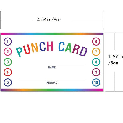 50 Pcs Punch Cards Numbers 1-10, Ideal for Classroom Use, Student Behavior Rewards, Incentive Punch Cards, Educational Supplies, School Classroom Supplies, Visual Learning Tools, Learning Materials, Teaching Supplies