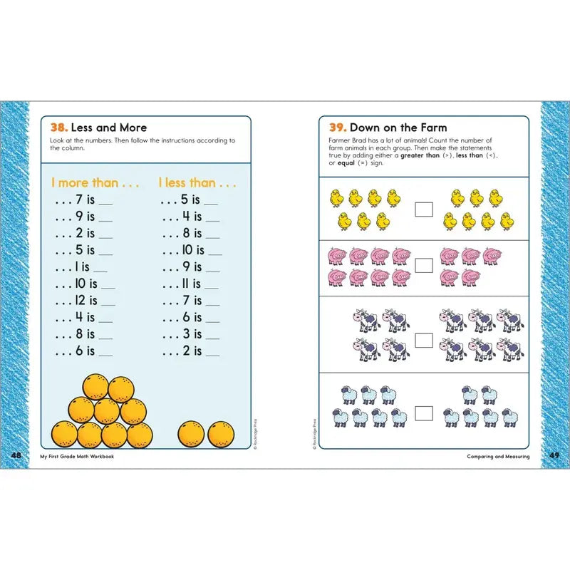 My First Grade Math Workbook: 101 Games & Activities to Support First Grade Math Skills with Addition, Subtraction, Shapes, Time, Money & Fractions Practice for Ages 6-7