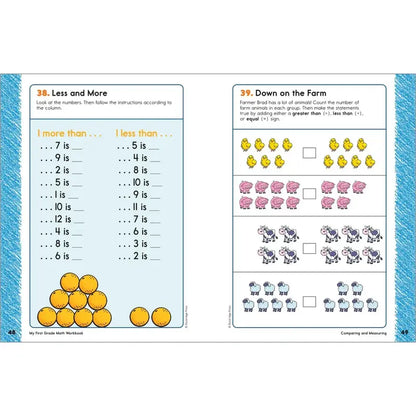 My First Grade Math Workbook: 101 Games & Activities to Support First Grade Math Skills with Addition, Subtraction, Shapes, Time, Money & Fractions Practice for Ages 6-7