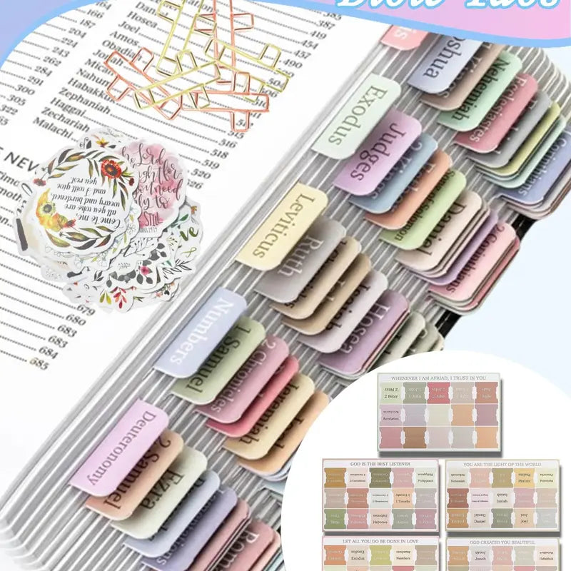 Bible Study Journaling Kit with Tabs, Highlighter, Pen Case & Sticky Notes - School Supplies for Christian Beginners, Ideal for Reflections & Group Use Office Stationery Set