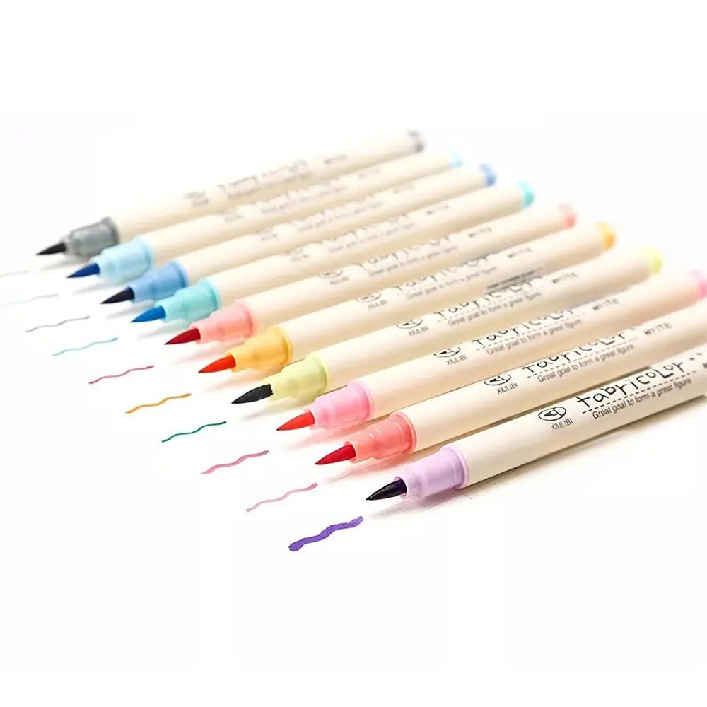 [Back To School] 10-color Soft-tip Brush Pens - Perfect for Calligraphy Art & Stationery! Art School Supplies Art Drawing Supplies