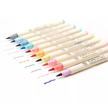 [Back To School] 10-color Soft-tip Brush Pens - Perfect for Calligraphy Art & Stationery! Art School Supplies Art Drawing Supplies