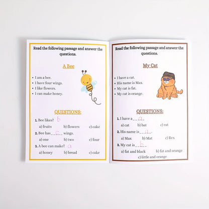 Reading Comprehension Workbook, Fun Stories & Activities, Enhance Literacy, Writing, Critical Thinking, Back-To-School Gift, Preschool Learning Materials, School Supplies, Study Materials