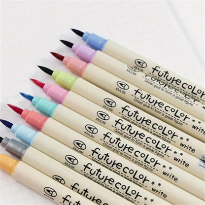 [Back To School] 10-color Soft-tip Brush Pens - Perfect for Calligraphy Art & Stationery! Art School Supplies Art Drawing Supplies