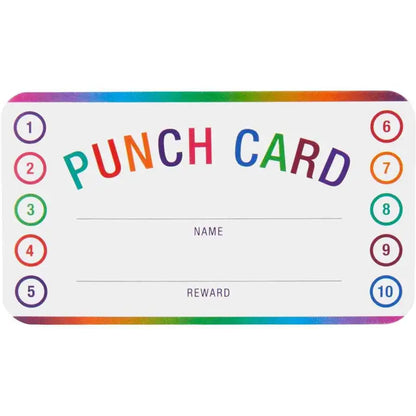 50 Pcs Punch Cards Numbers 1-10, Ideal for Classroom Use, Student Behavior Rewards, Incentive Punch Cards, Educational Supplies, School Classroom Supplies, Visual Learning Tools, Learning Materials, Teaching Supplies