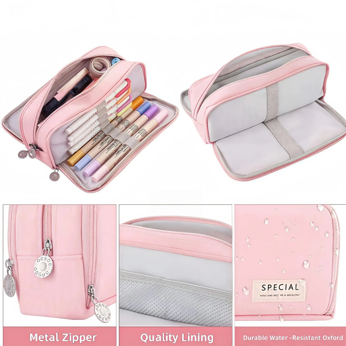 50 Pcs Morandi Stationery Set, Classroom, Office & School Study Supplies, Includes Pencil Case, 8 Pcs Black Gel Pens, 6 Pcs 0.5mm Mechanical Pencils, 12 Pcs Pastel Highlighters, Sticky Notes, Eraser, Ruler, Gifts
