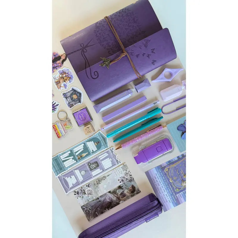 Curated Bookish Stationery Set with Notebook & Accessories – Choose Notebook Size, Item Count & Color Theme (Please Read Description)