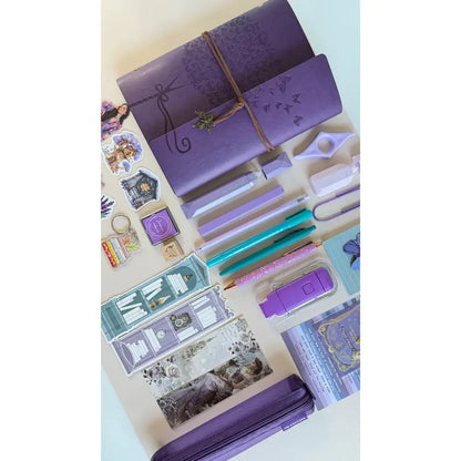 Curated Bookish Stationery Set with Notebook & Accessories – Choose Notebook Size, Item Count & Color Theme (Please Read Description)