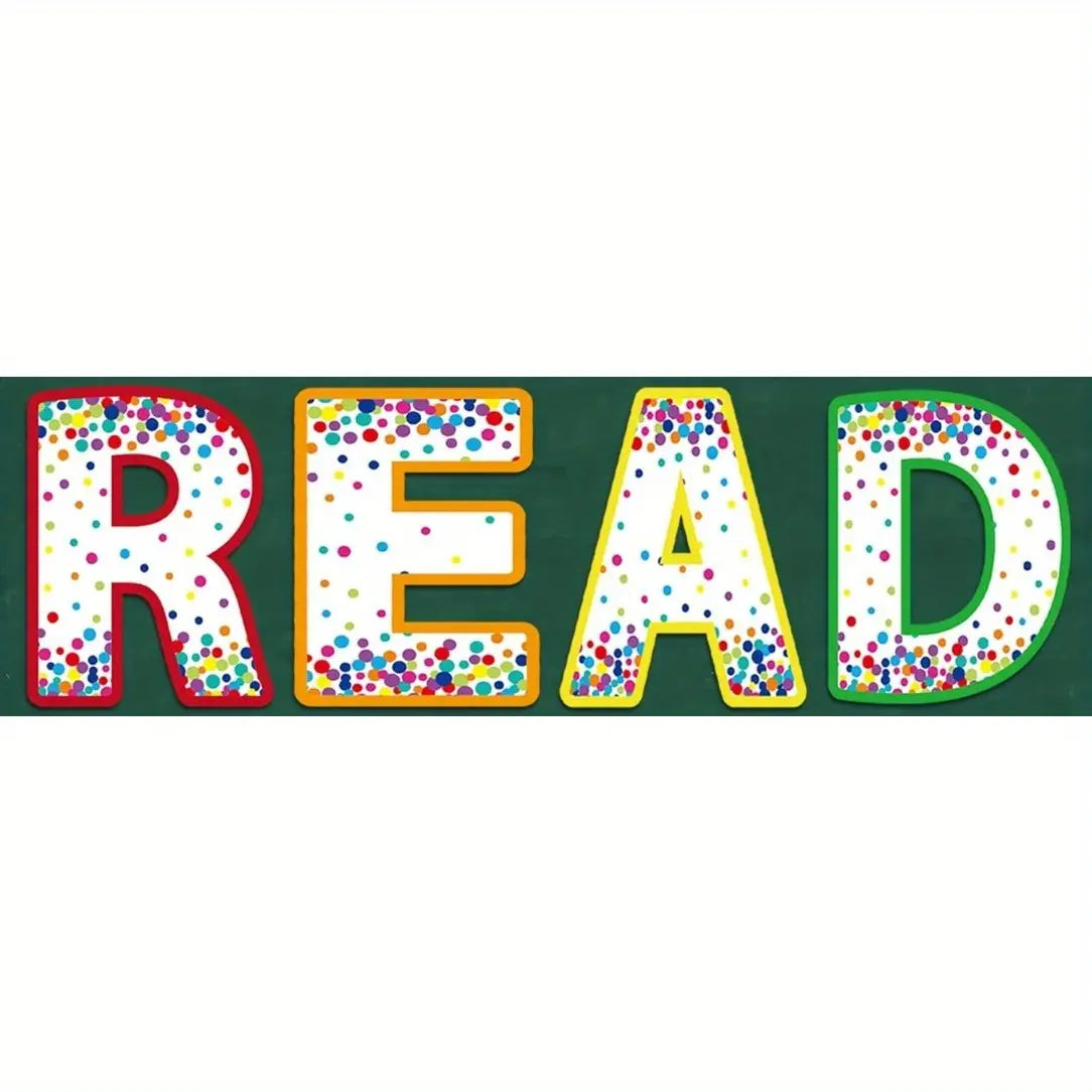 4pcs Frameless Classroom Decorations Literacy Learning Patterns Graphics Reading Poster for Teachers Bulletin Board and Wall Decor for Elementary Middle School Library Read Sign for Home Living Room Bedroom Decor Teaching Supplies 8*10inches