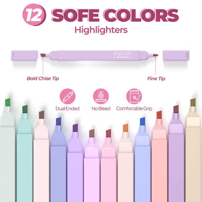 Nicpro 71PCS Bible Journaling Book Annotation Kit - Office Stationery Study Materials with Large Capacity Pink Pencil Pouch, Highlighters, Pens, Graphite Mechanical Pencils, Sticky Notes, Tabs for Women, Gift Option