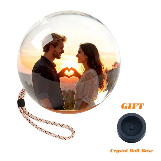 DIYCOM Peledic Electronic Crystal Sphere Music Box - 2.7" Mini Screen Tech Decor, 1080P Audio & Video Player, Modern Personalized Display, DIY Playback, Gift-Ready Crystal Ball Charm, Anniversary Gifts for Her, Home Supplies