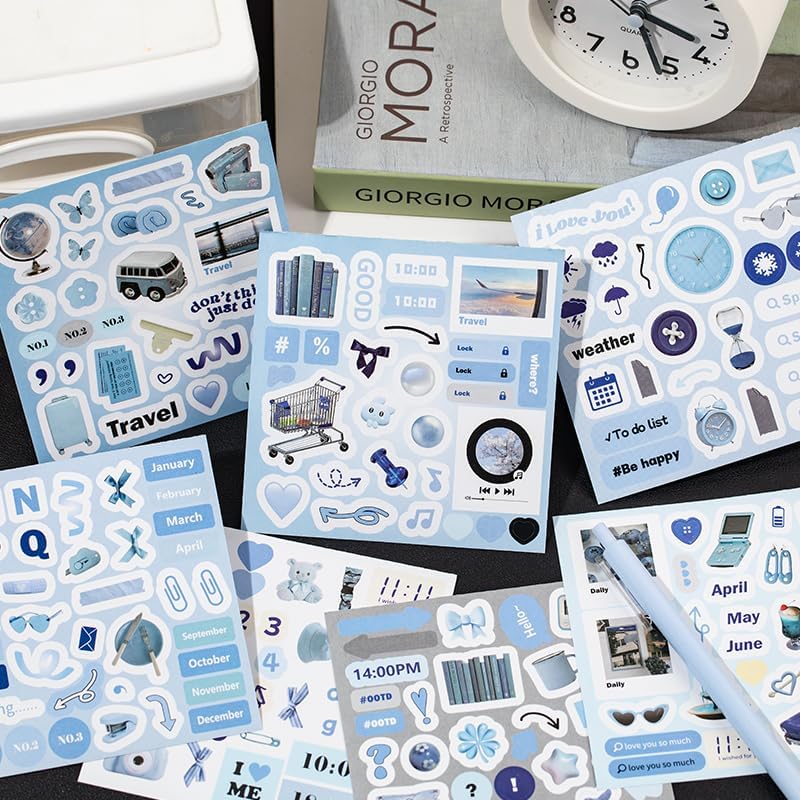 40 Sheets Vintage Scrapbook Stickers Set,Schedule Label Theme Stickers for Junk Journal Supplies,Journaling,Notebook,Calendar,Photo Frame,DIY Craft(Schedule Tracking)