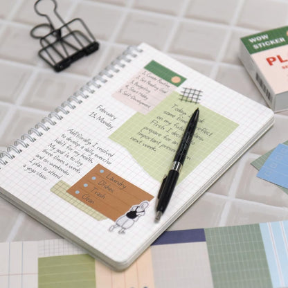 Monolike Big Wow Sticker Plan Series.1 + Series.2 Set - Big Size Cute Stickers, Square Stickers