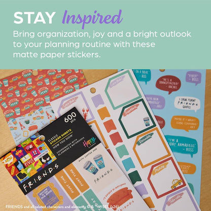 Happy Planner “Friends” Classic Sticker Pack for Planners, 30 Sheets