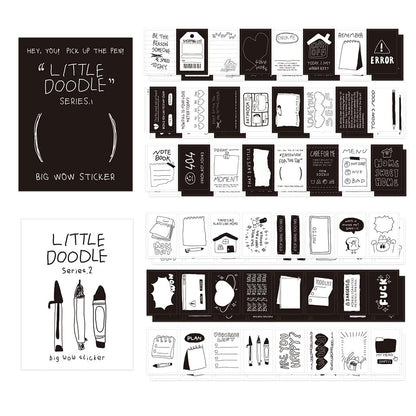 Monolike Big Wow Sticker Plan Series.1 + Series.2 Set - Big Size Cute Stickers, Square Stickers