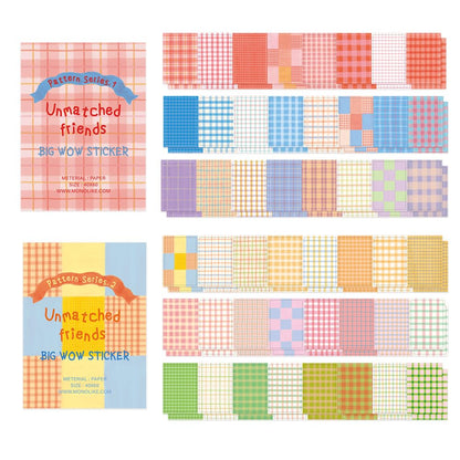 Monolike Big Wow Sticker Plan Series.1 + Series.2 Set - Big Size Cute Stickers, Square Stickers