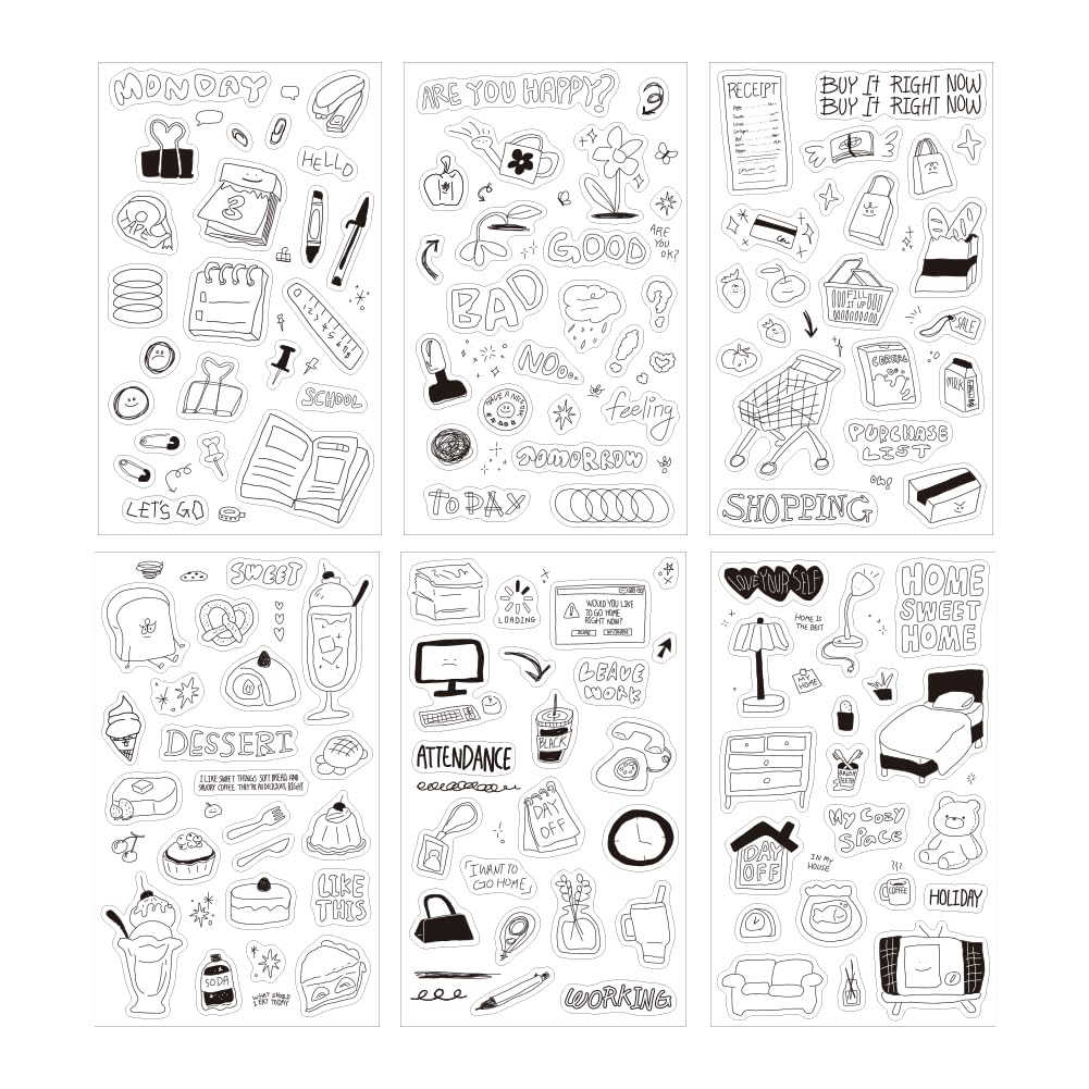Monolike Plan Sticker Pack (102Pcs) - Variety Pack, Journal, Scrapbook, Waterproof, Fancy Sticker