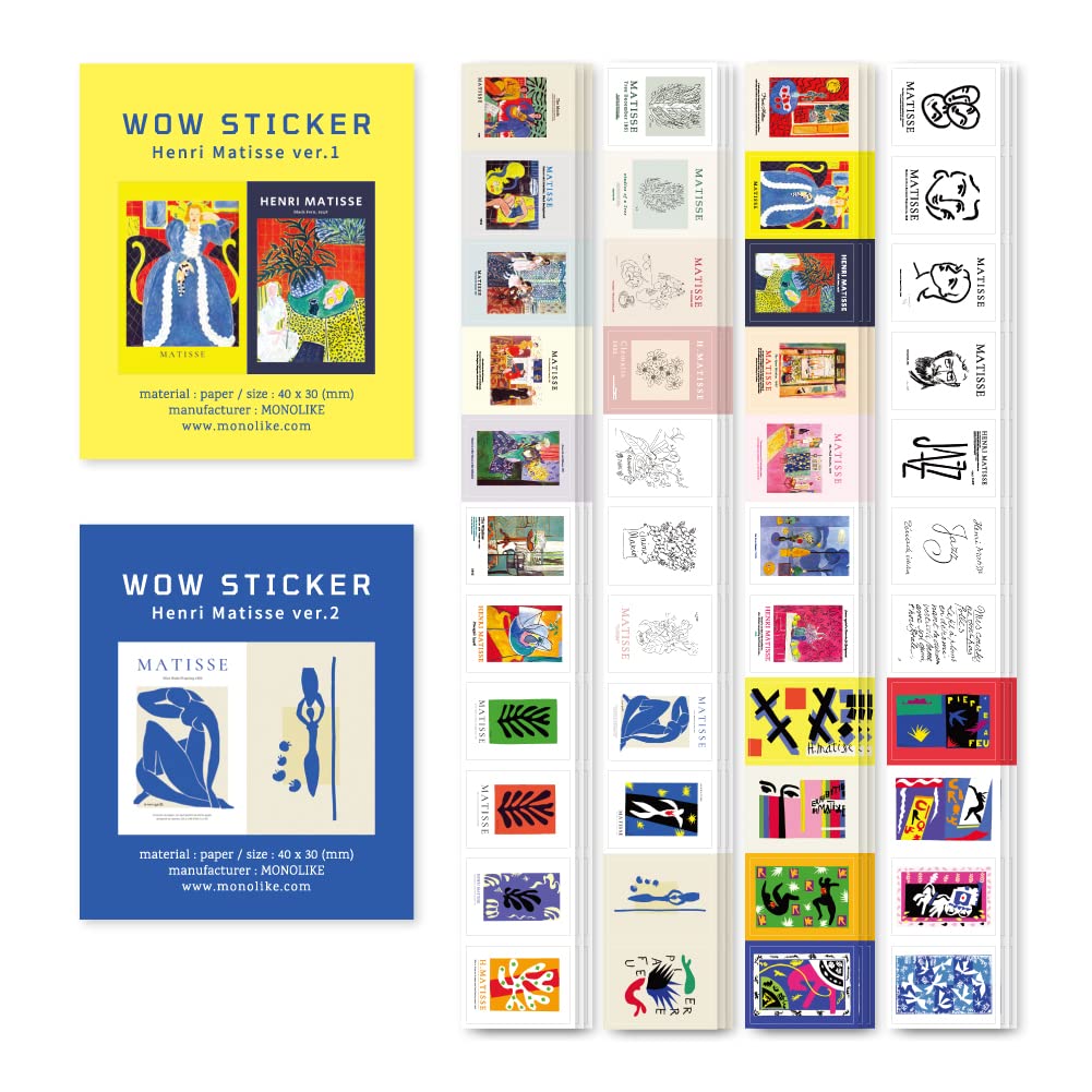 Monolike Big Wow Sticker Plan Series.1 + Series.2 Set - Big Size Cute Stickers, Square Stickers