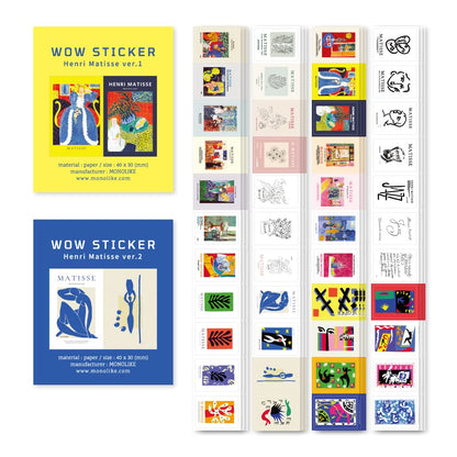 Monolike Big Wow Sticker Plan Series.1 + Series.2 Set - Big Size Cute Stickers, Square Stickers