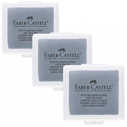 Faber-Castell Kneadable Eraser for Artists in Storage Case - Absorbent Kneaded Erasers, Art Eraser 1 Pack, Grey
