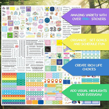 1700+ Functional Decorative Planner Stickers Set (Inspirational Time)