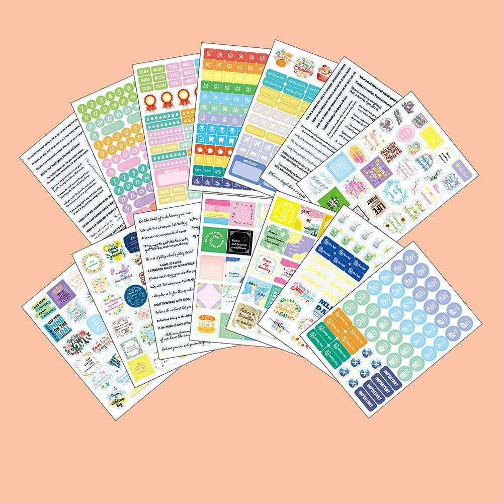 1700+ Functional Decorative Planner Stickers Set (Inspirational Time)