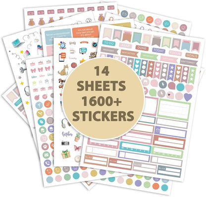 Planner Stickers for Women, 1,600+ Functional Labels and Decorative Icons
