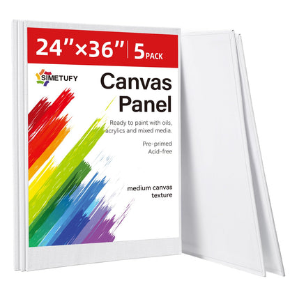 Simetufy 12 Pack 8x10 Canvas Boards for Painting,Art Painting Supplies