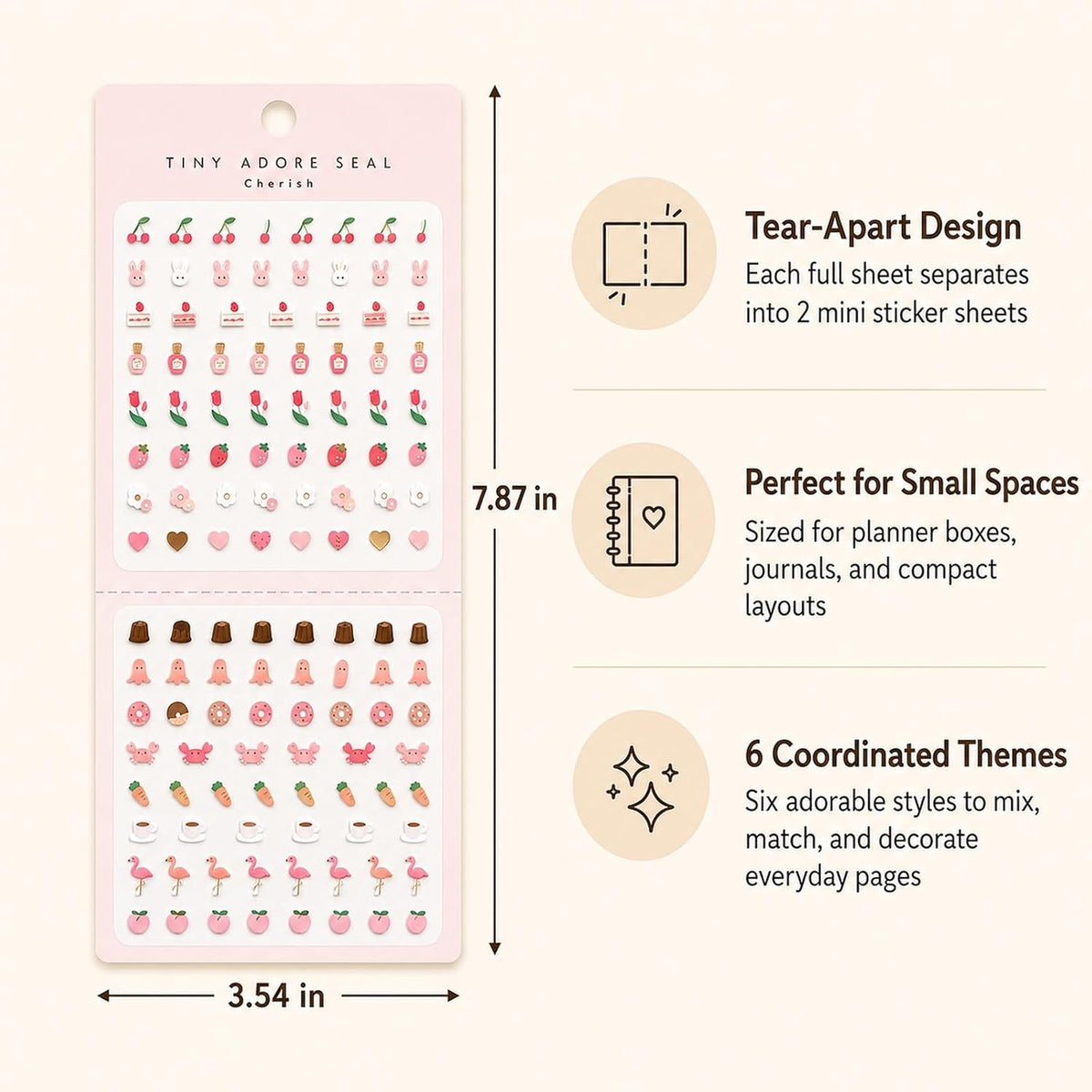 SHANGRLA 700+ Mini Planner Stickers, 6 Sheets of Tiny Icon Stickers