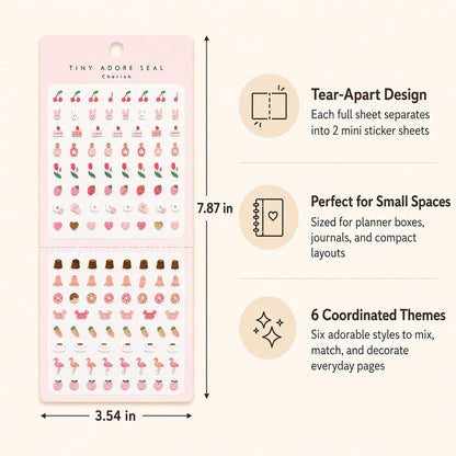 SHANGRLA 700+ Mini Planner Stickers, 6 Sheets of Tiny Icon Stickers