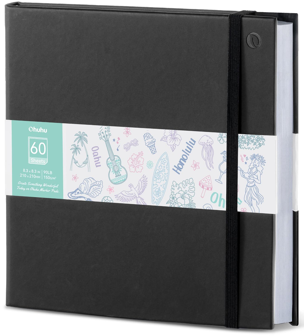 Ohuhu 5.5"x8.5" Double-Sided Bleedproof Marker Pad Art Sketchbook 60 Sheets
