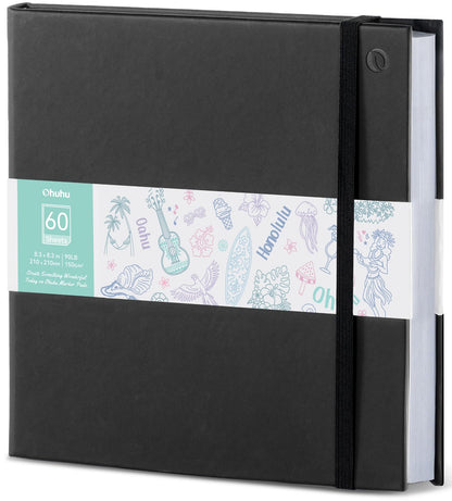 Ohuhu 5.5"x8.5" Double-Sided Bleedproof Marker Pad Art Sketchbook 60 Sheets