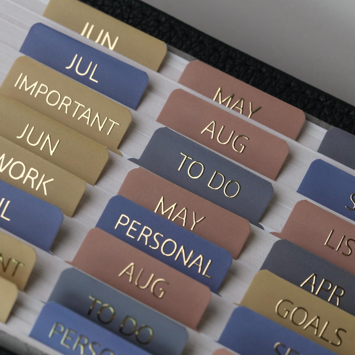 UPAFEXXI-Laminated Planner Monthly Tabs, 72 Stickers in Total