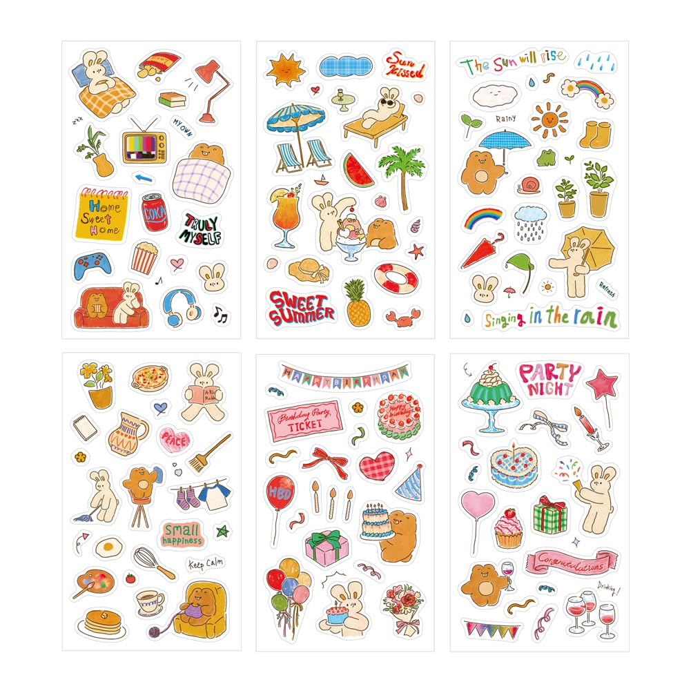 Monolike Plan Sticker Pack (102Pcs) - Variety Pack, Journal, Scrapbook, Waterproof, Fancy Sticker