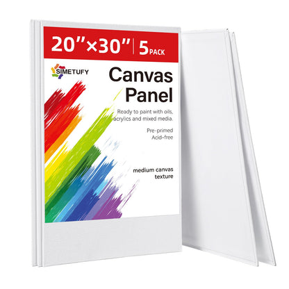 Simetufy 12 Pack 8x10 Canvas Boards for Painting,Art Painting Supplies