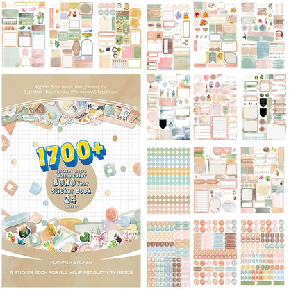 1700+ Functional Decorative Planner Stickers Set (Inspirational Time)