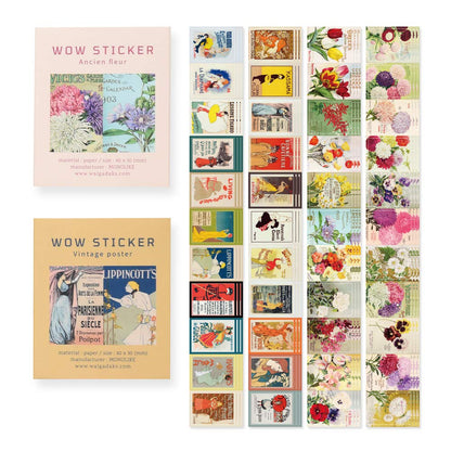 Monolike Big Wow Sticker Plan Series.1 + Series.2 Set - Big Size Cute Stickers, Square Stickers