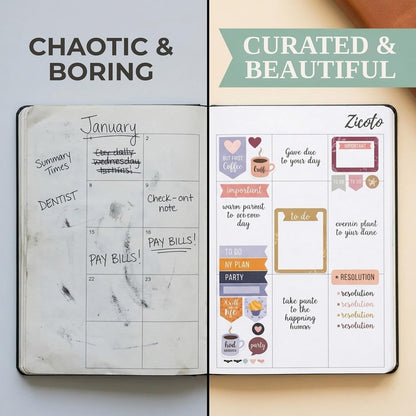 Aesthetic Monthly Planner Stickers - 1100+ Beautiful Design Accessories