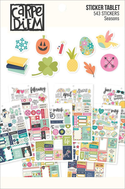 Carpe Diem 7974 Planner Essentials Seasons Sticker Tablet