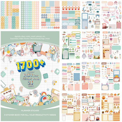 1700+ Functional Decorative Planner Stickers Set (Inspirational Time)
