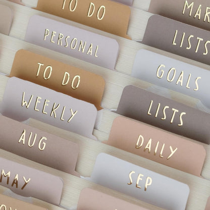 UPAFEXXI-Laminated Planner Monthly Tabs, 72 Stickers in Total