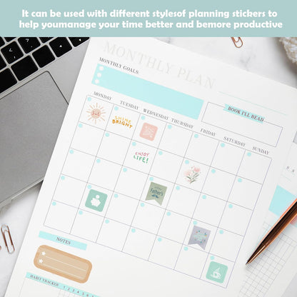 Joyberg 1700+ Planner Stickers - 24 Calendar Stickers Per Pack for Women to Add Colour and Interest to Your Schedule
