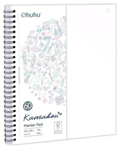 Ohuhu 5.5"x8.5" Double-Sided Bleedproof Marker Pad Art Sketchbook 60 Sheets